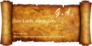 Gerlach Agapion névjegykártya